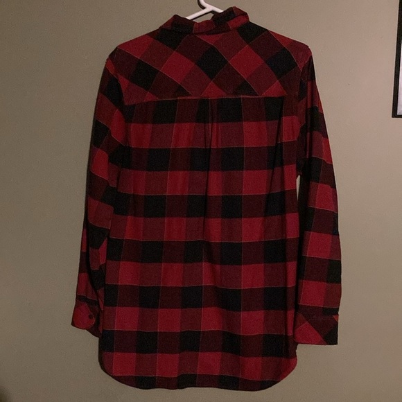 Wind River red/black plaid button down farmer shirt. - Picture 2 of 8
